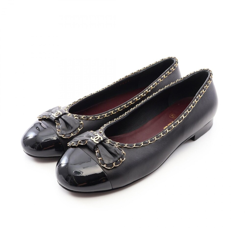 Chanel Coco Mark Ribbon Pumps Shoes #38 #291499C10B
